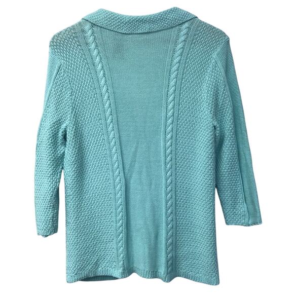 Hearher B Sweater Womens Medium Cardigan Blue - Picture 4 of 6